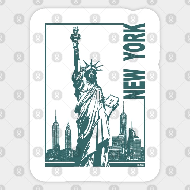 New York-Statue of Liberty Sticker by NewSignCreation